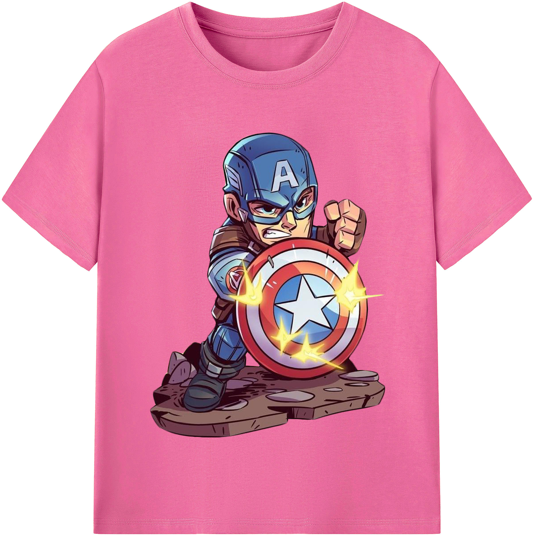 （画像用） アベンジャーズ The Avengers レディースカジュアルプリントTシャツ（綿100％）
